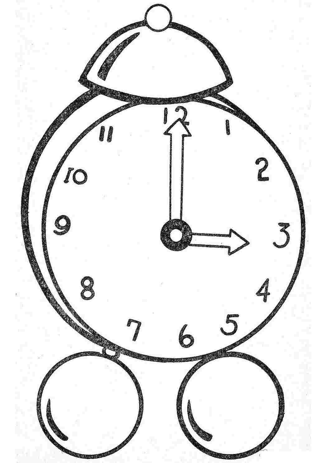 Раскраска Розфарбовки прості розмальовки для малюків розмальовка радянський будильник