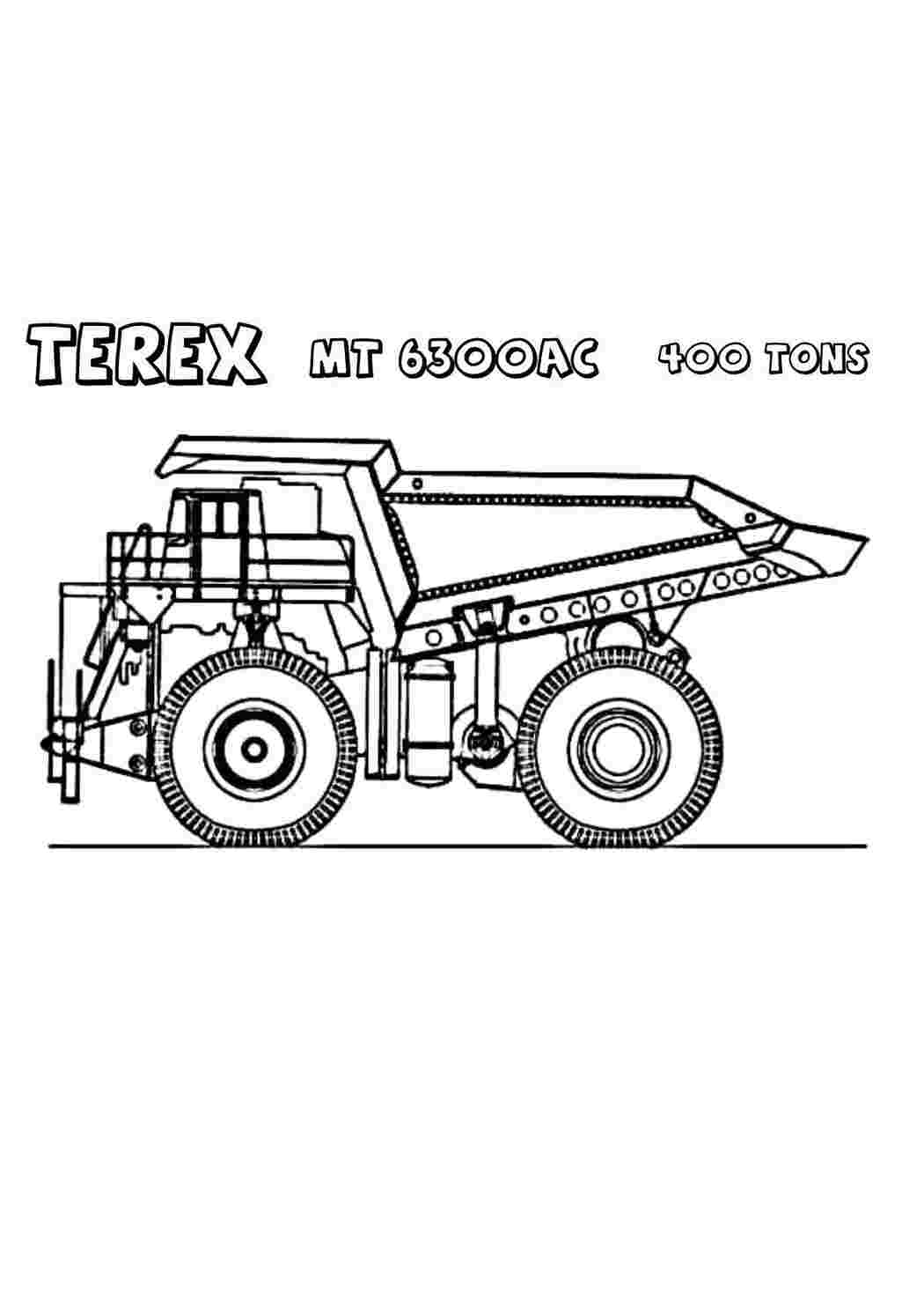 Раскраска 400 тонний екскаватор Terex