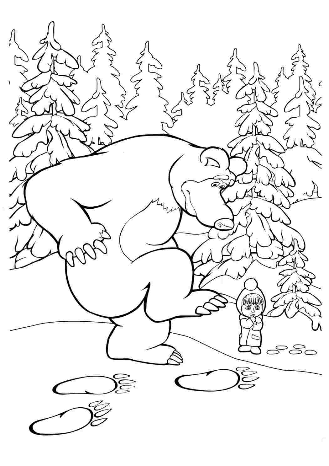 Раскраска Малюнки для вітражного мистецтва з мультфільму Маша і Ведмідь частина 7 10