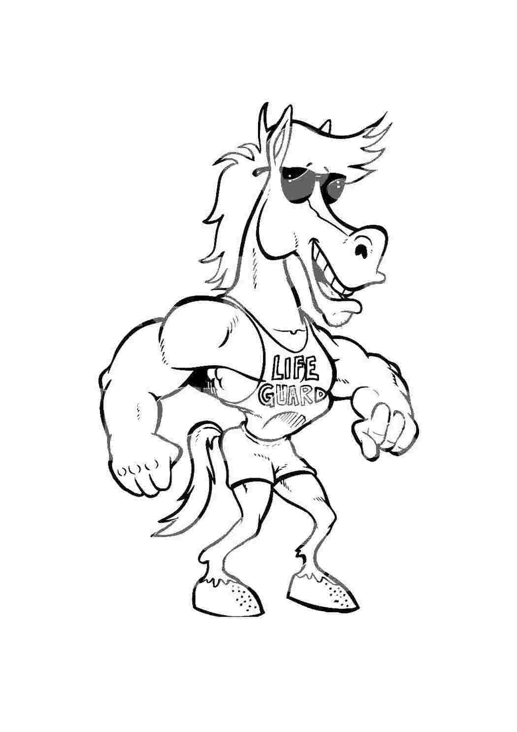 Раскраска кінь