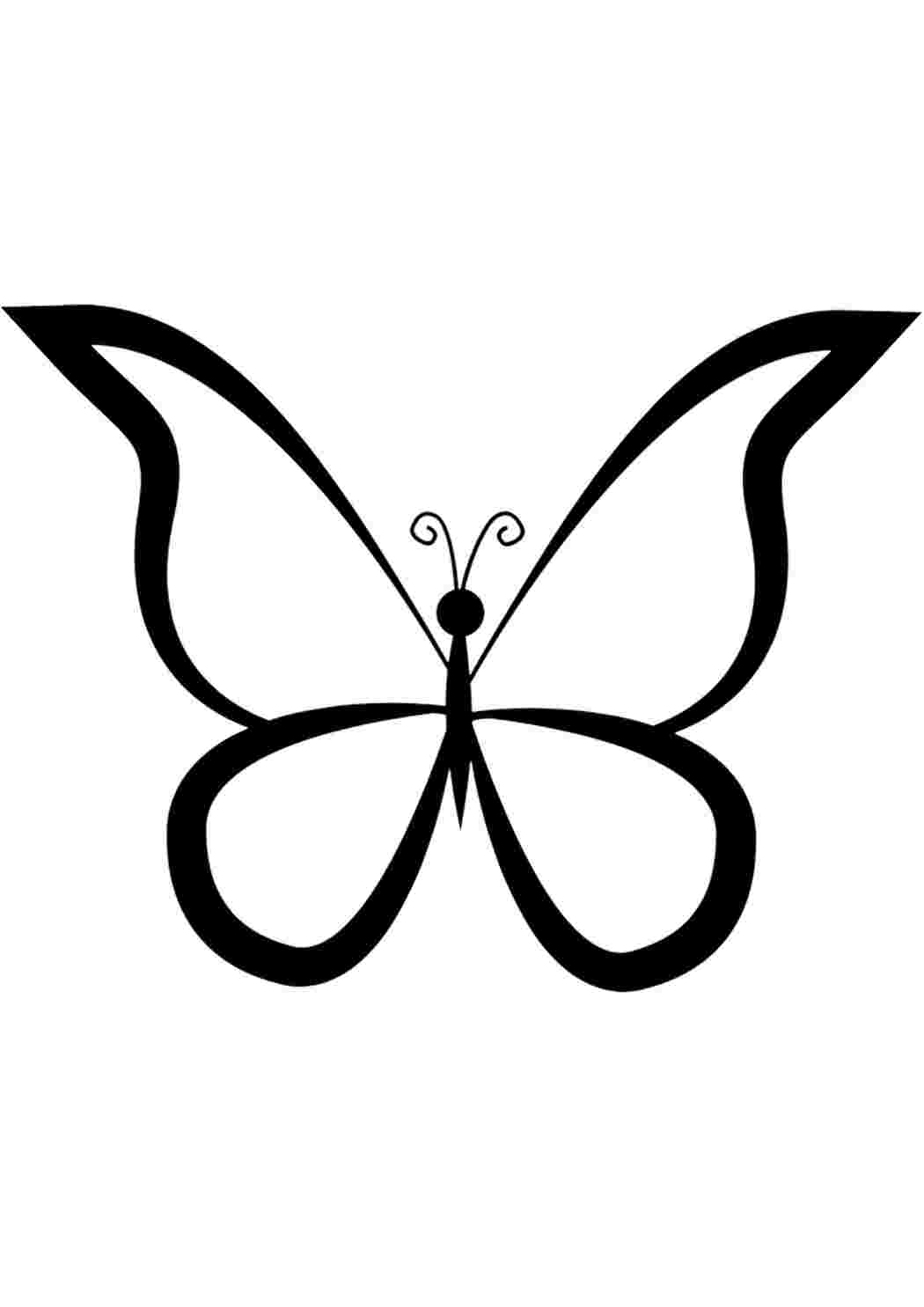 Раскраска Гарні розмальовки Розфарбовування метеликів для малюків