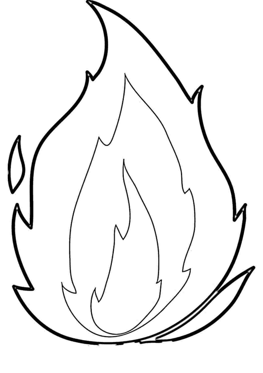 Раскраска Гарні розмальовки Вогонь гарна розмальовка