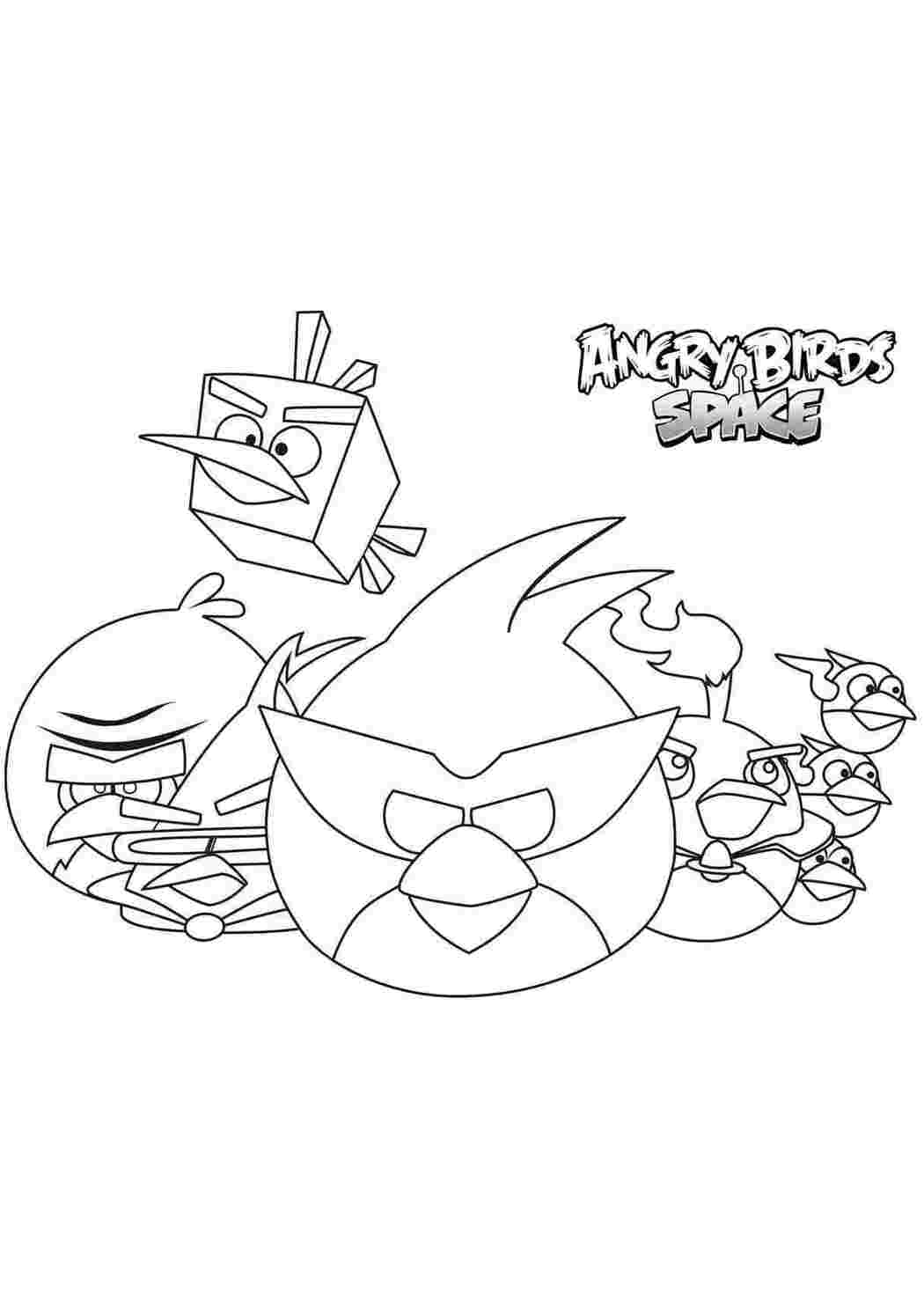 Раскраска Пташки з Angry Birds