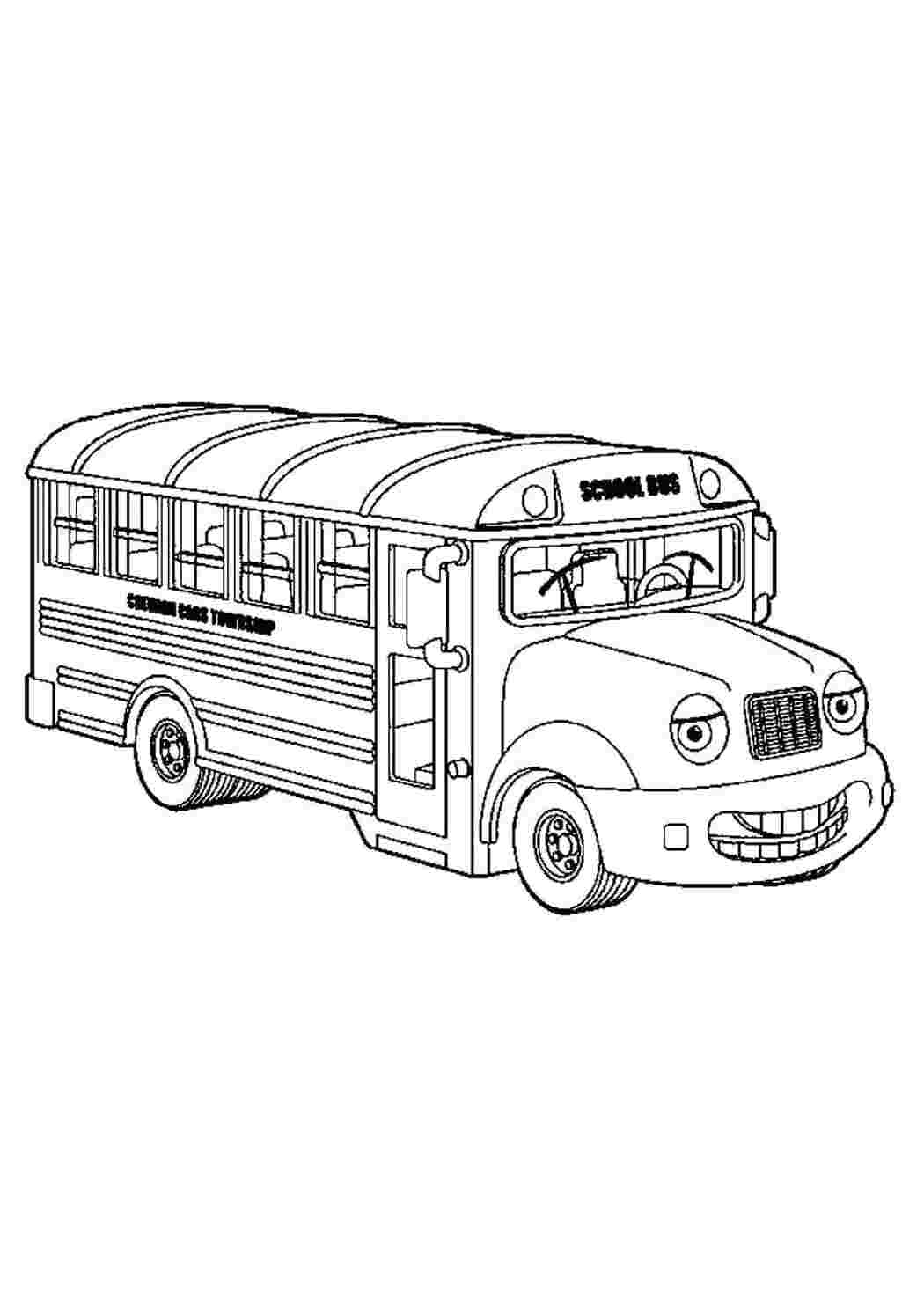 Раскраска Розфарбування автобуса
