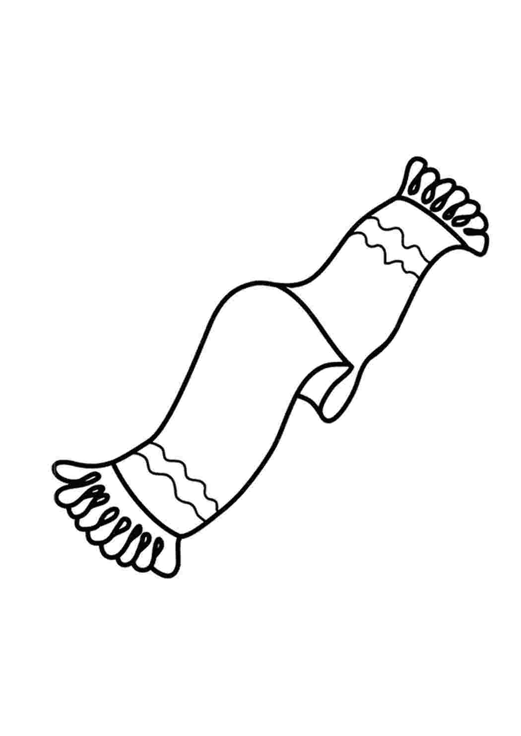 Раскраска Зимовий одяг шарф