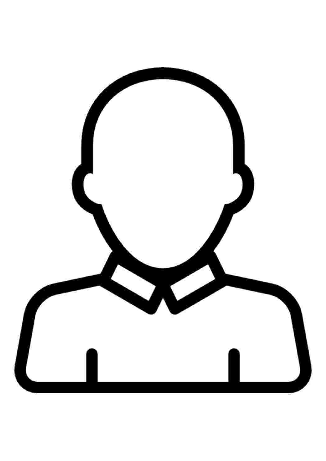 Раскраска Розфарбунки контури хлопчик підліток чоловік контур людина для вирізання з паперу