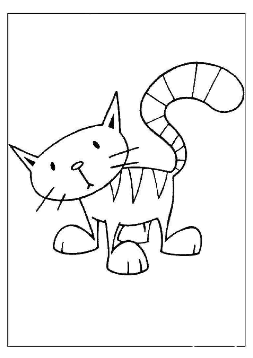 Раскраска Котик