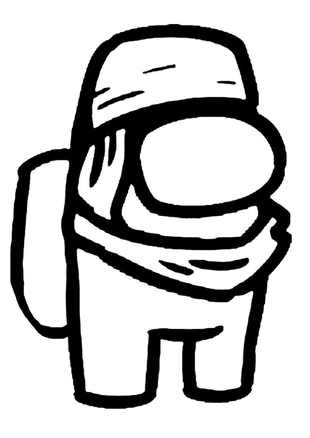 Раскраска Гарні розмальовки Персонаж з Амонг Ас розмальовка