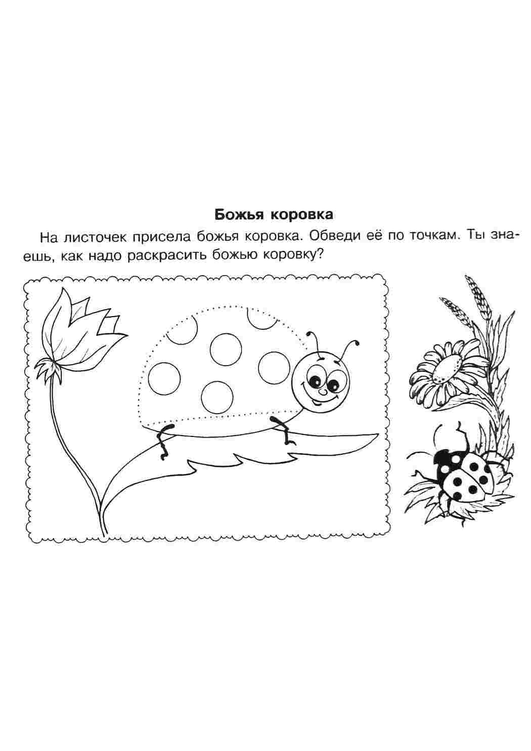 Раскраска Божа корівка на листочку