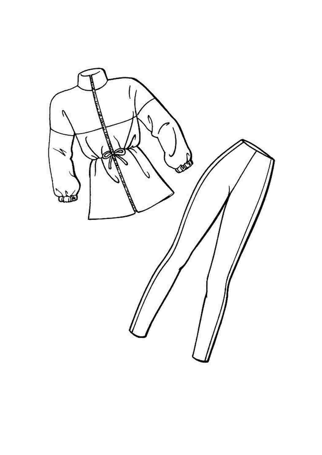 Раскраска Зимовий одяг для Барбі