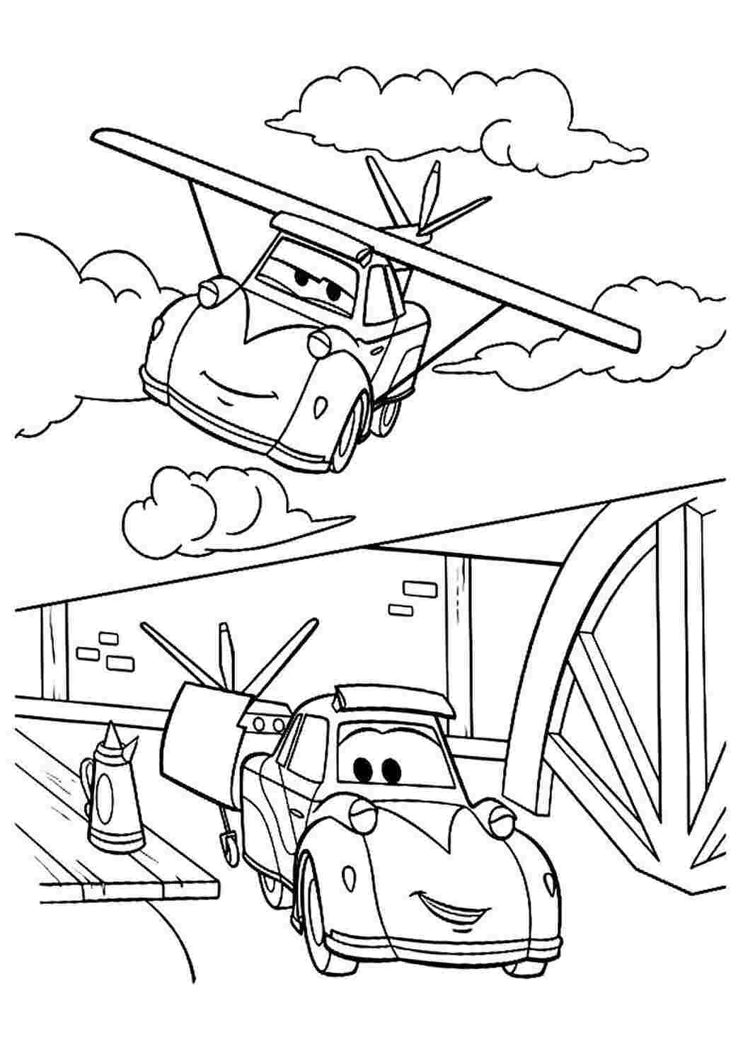 Раскраска Розфарбування з літаками допоможе дітям підготуватися до школи