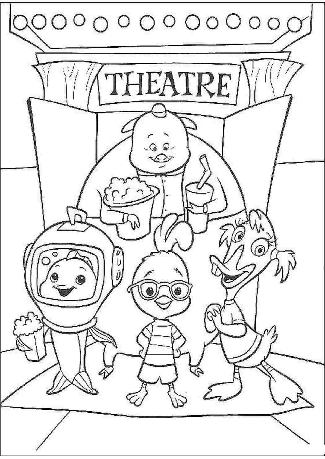 Раскраска Малюнки Цаплинка Цили Chicken Little 02