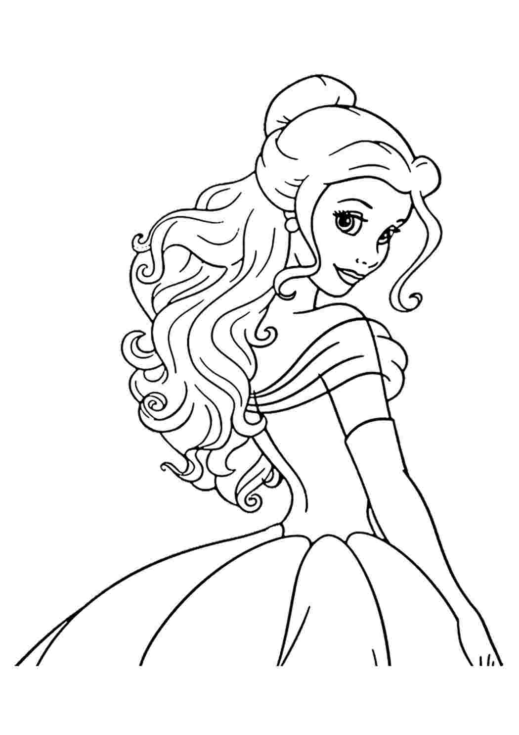 Раскраска Гарні розмальовки У Белль дуже милі очі