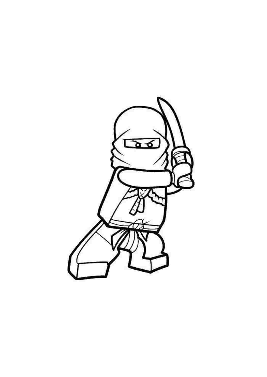 Раскраска Ніндзя з конструктора Лего