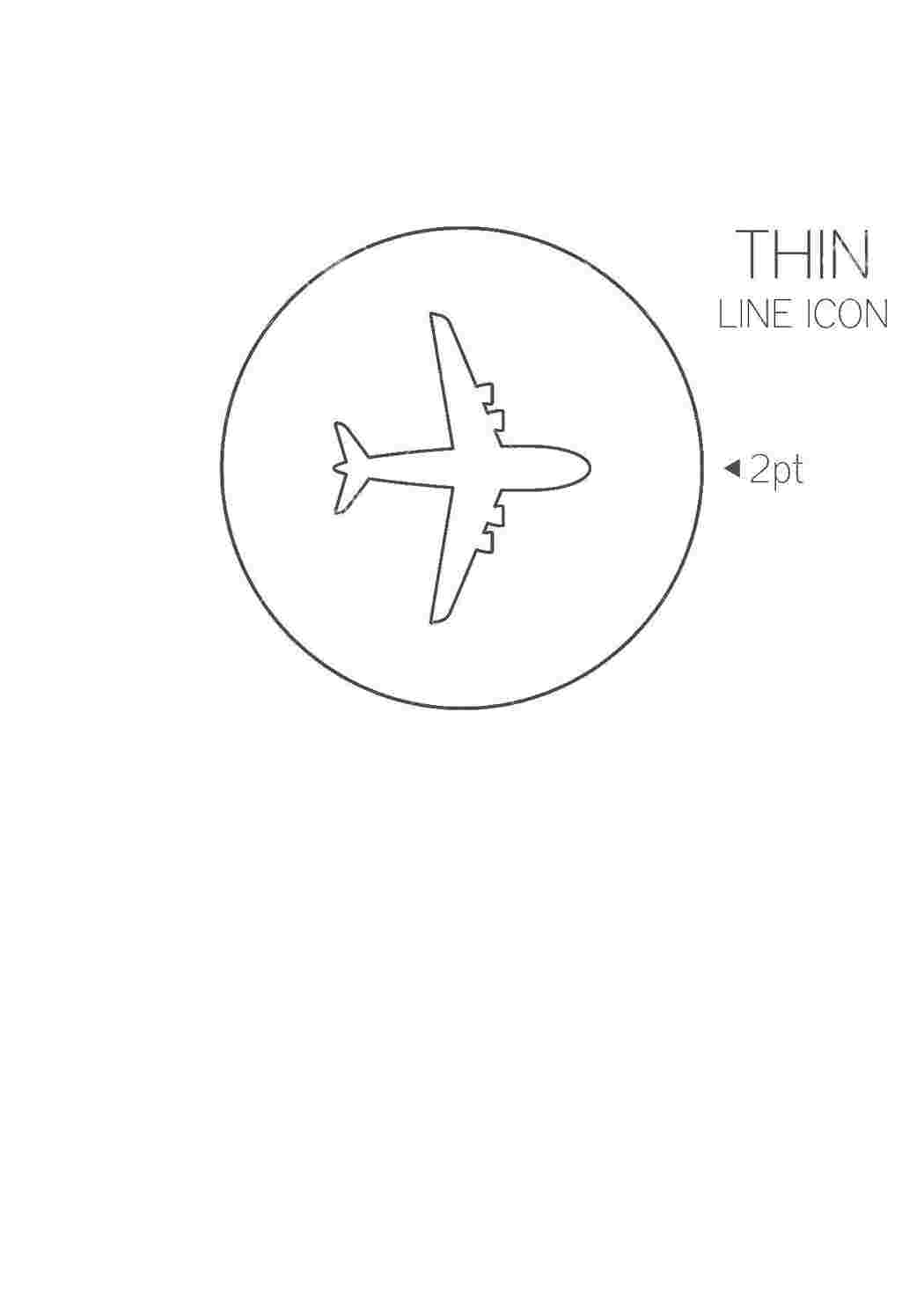 Раскраска Літак у колі