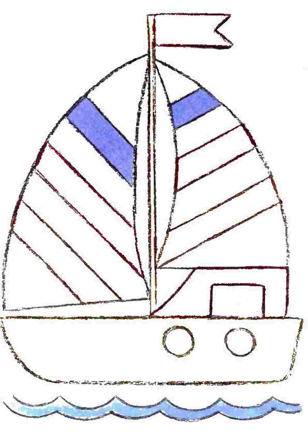 Раскраска Кораблик