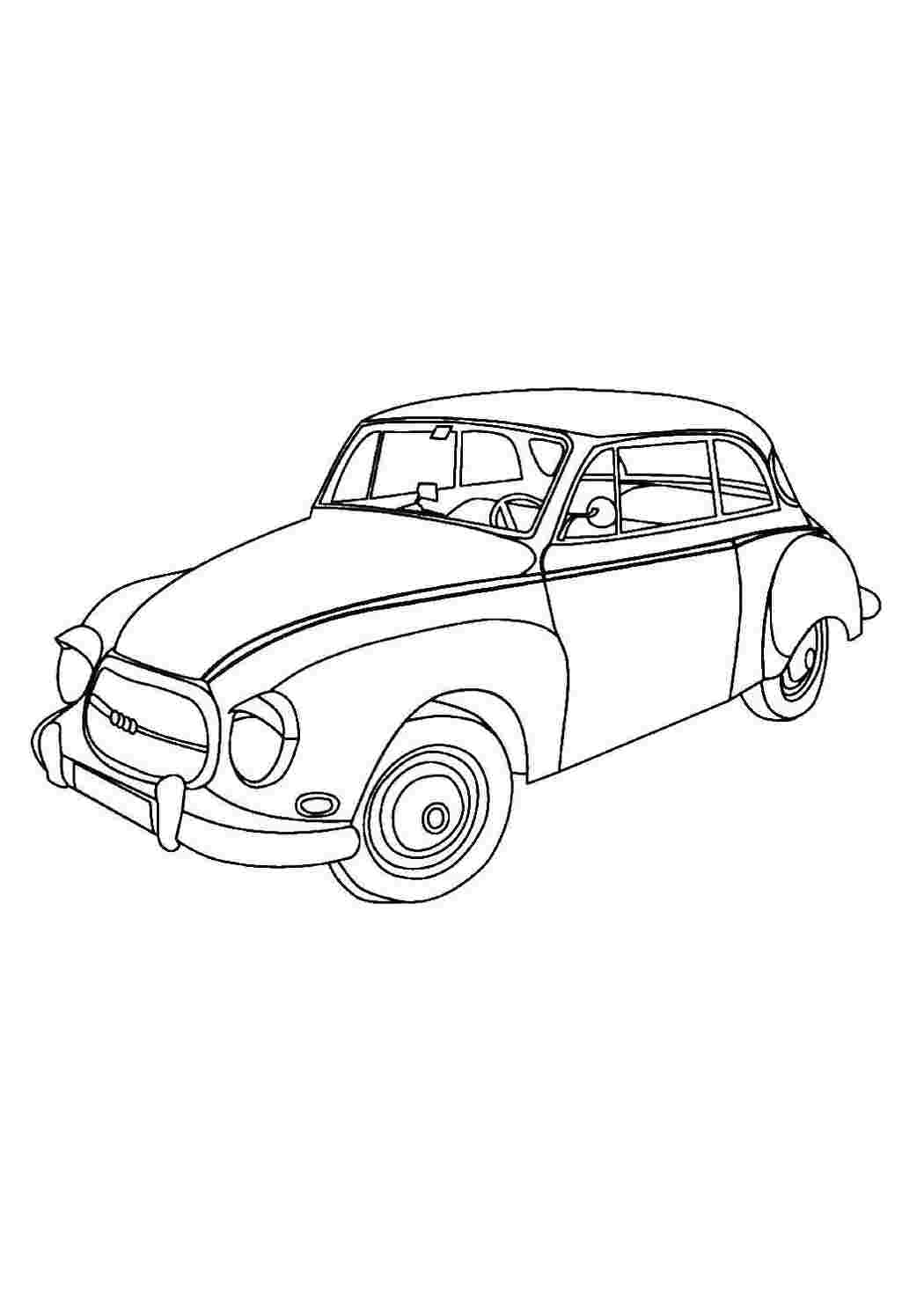 Раскраска Старовинний автомобіль