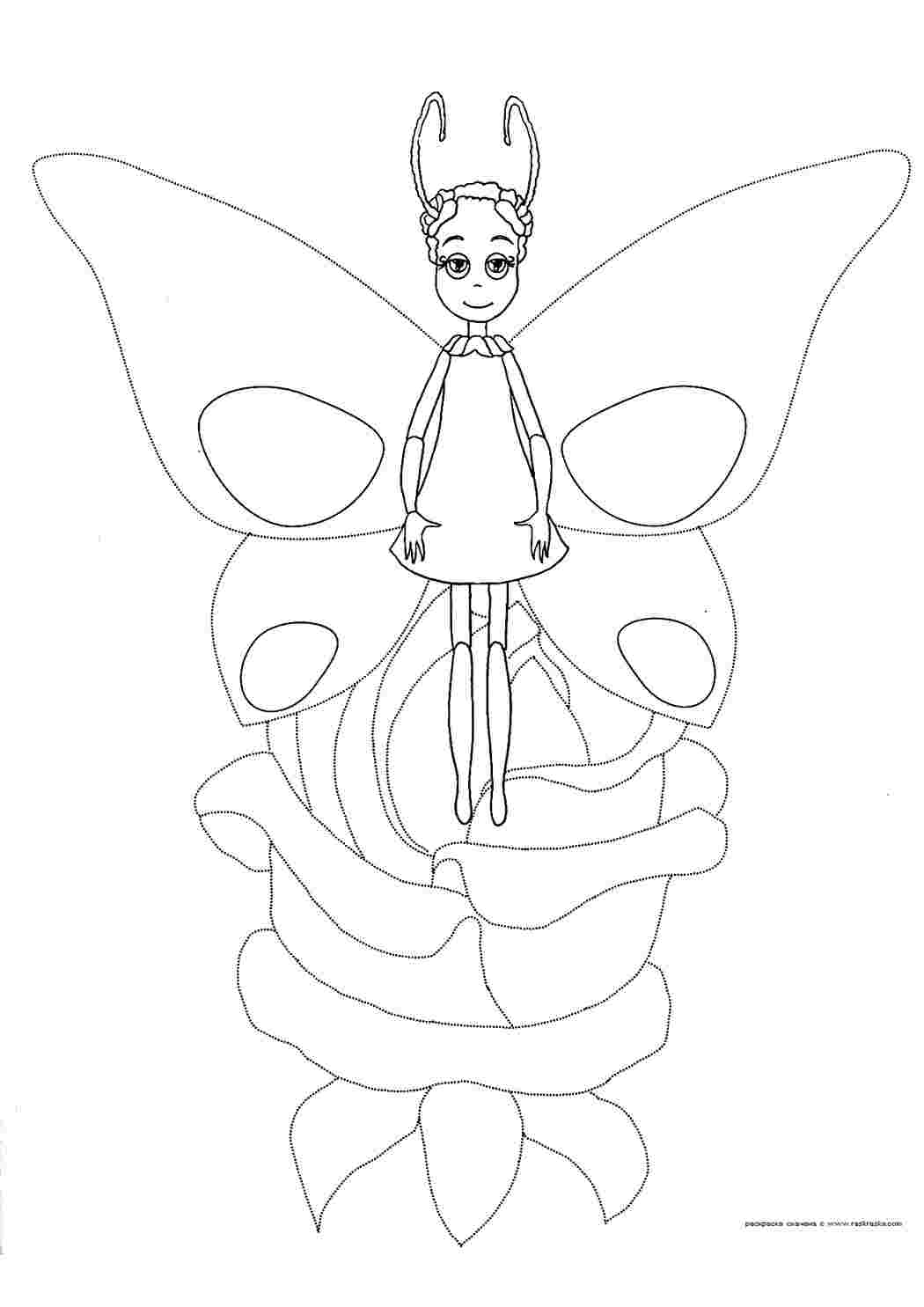 Раскраска Розфарбування метелик розфарбування друзі Лунтіка з мультика картинки про Лунтіка скачати Лунтік малюнки