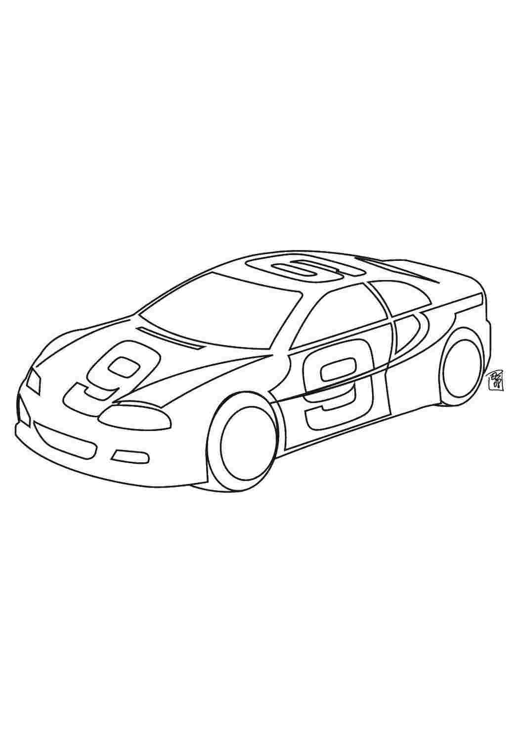 Раскраска Гоночний автомобіль