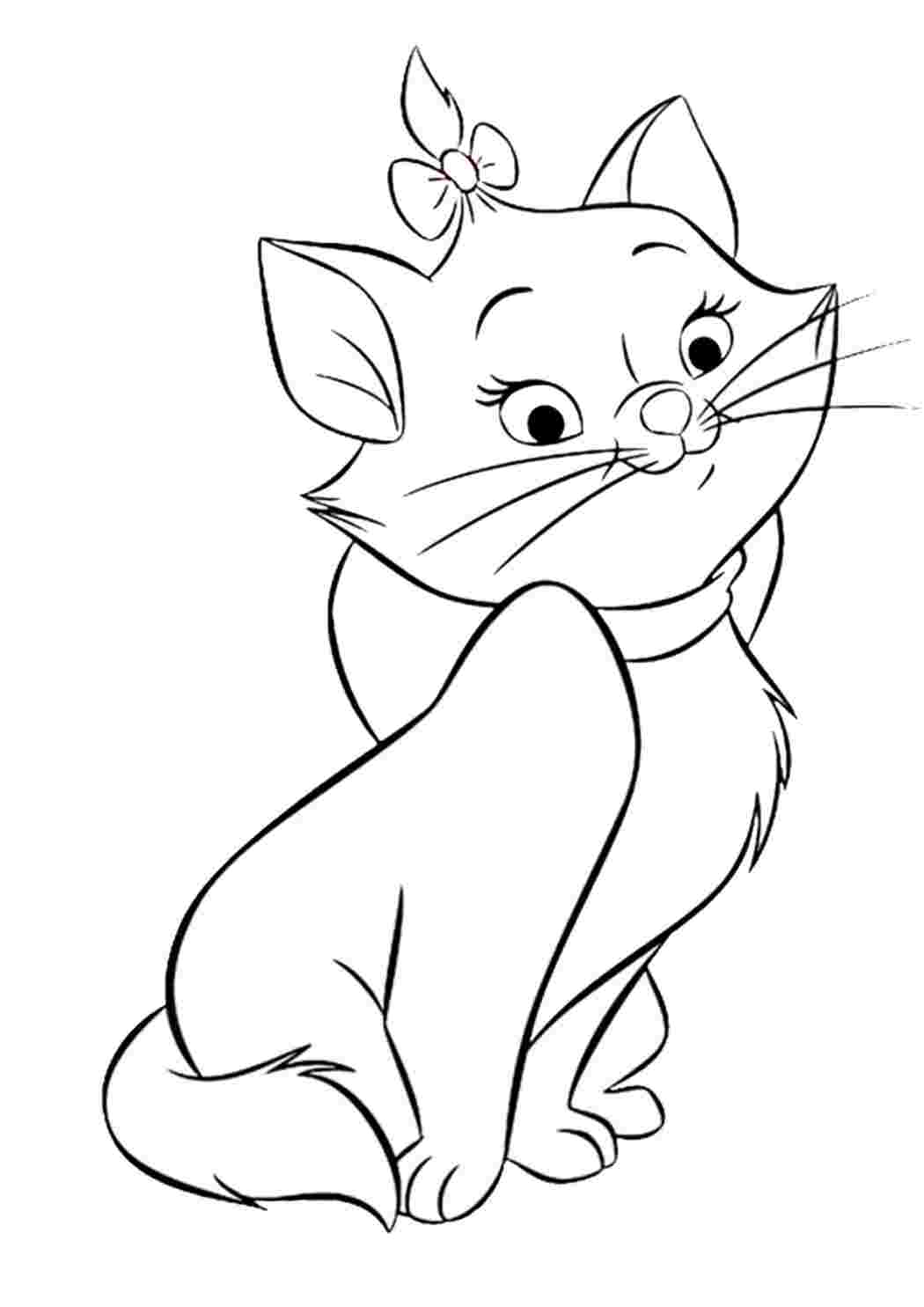 Раскраска Гарні розмальовки Дуже гарна кішечка