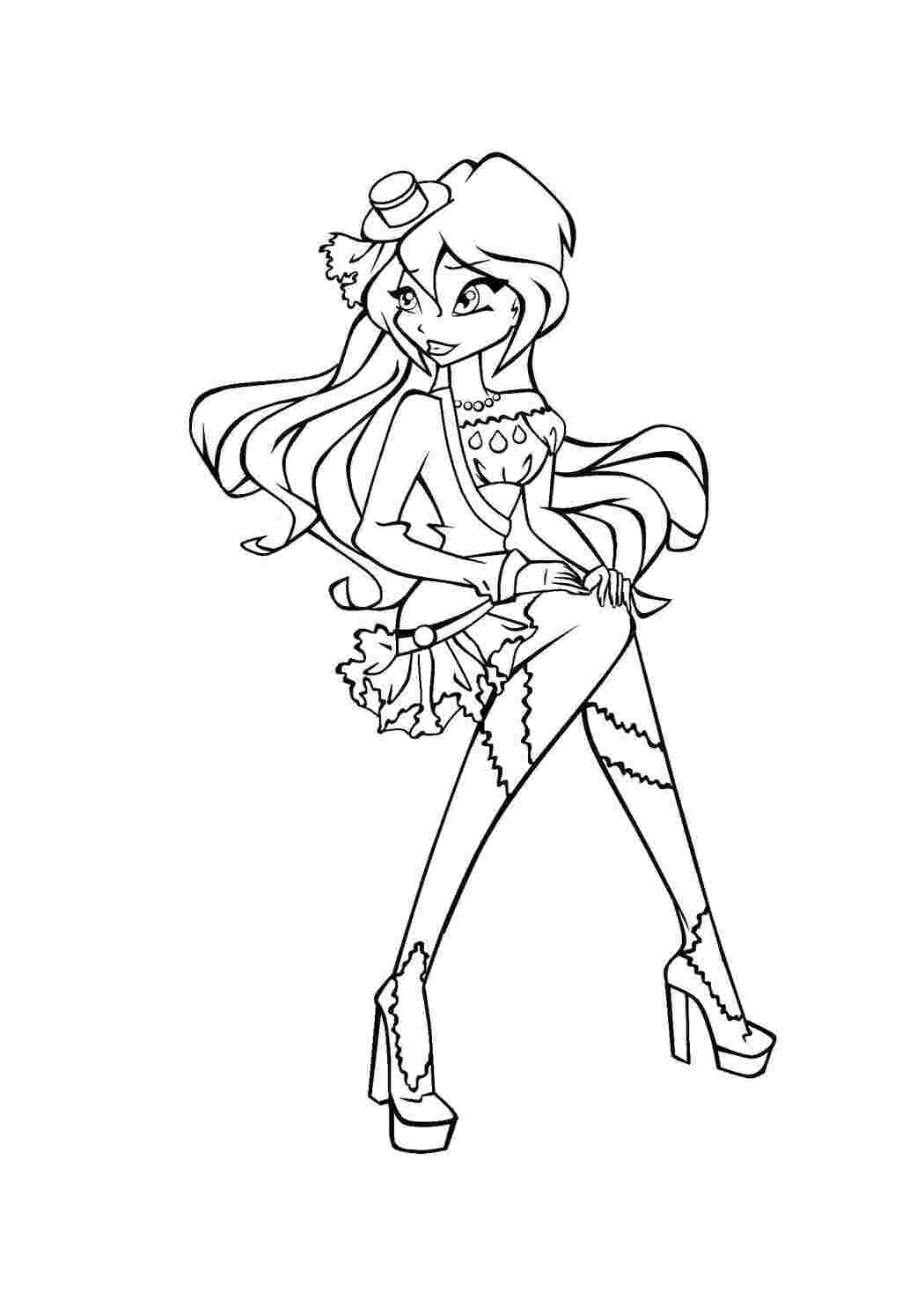 Раскраска Персонаж з мультфільму Winx