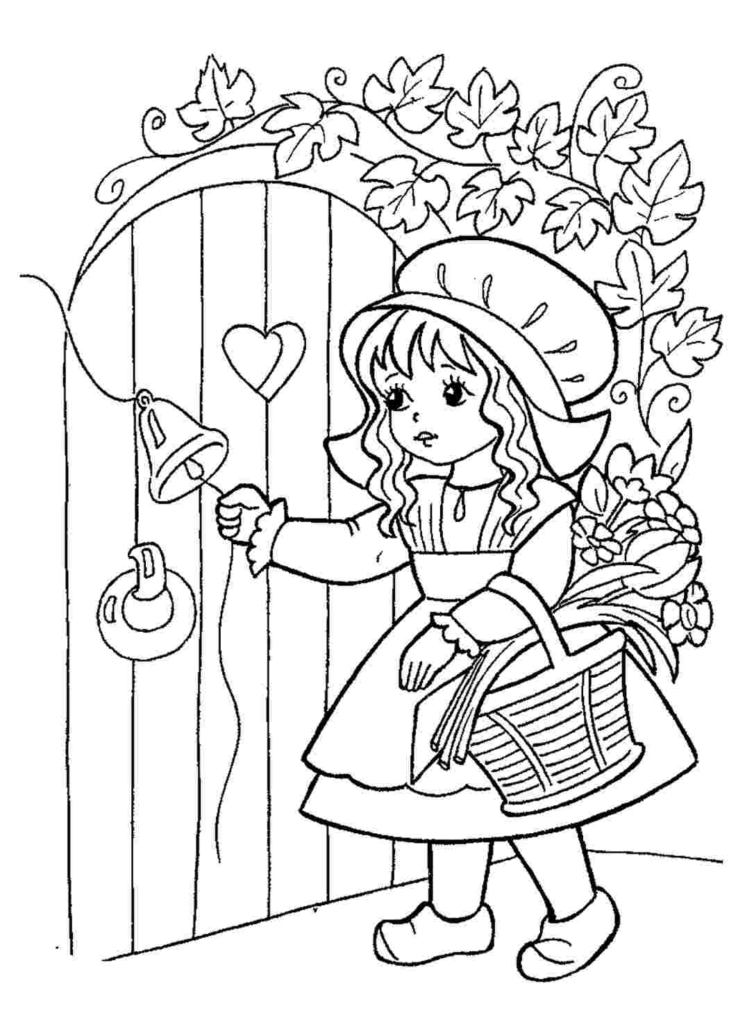 Раскраска Казки Казки братів Ґрімм Червона Шапочка
