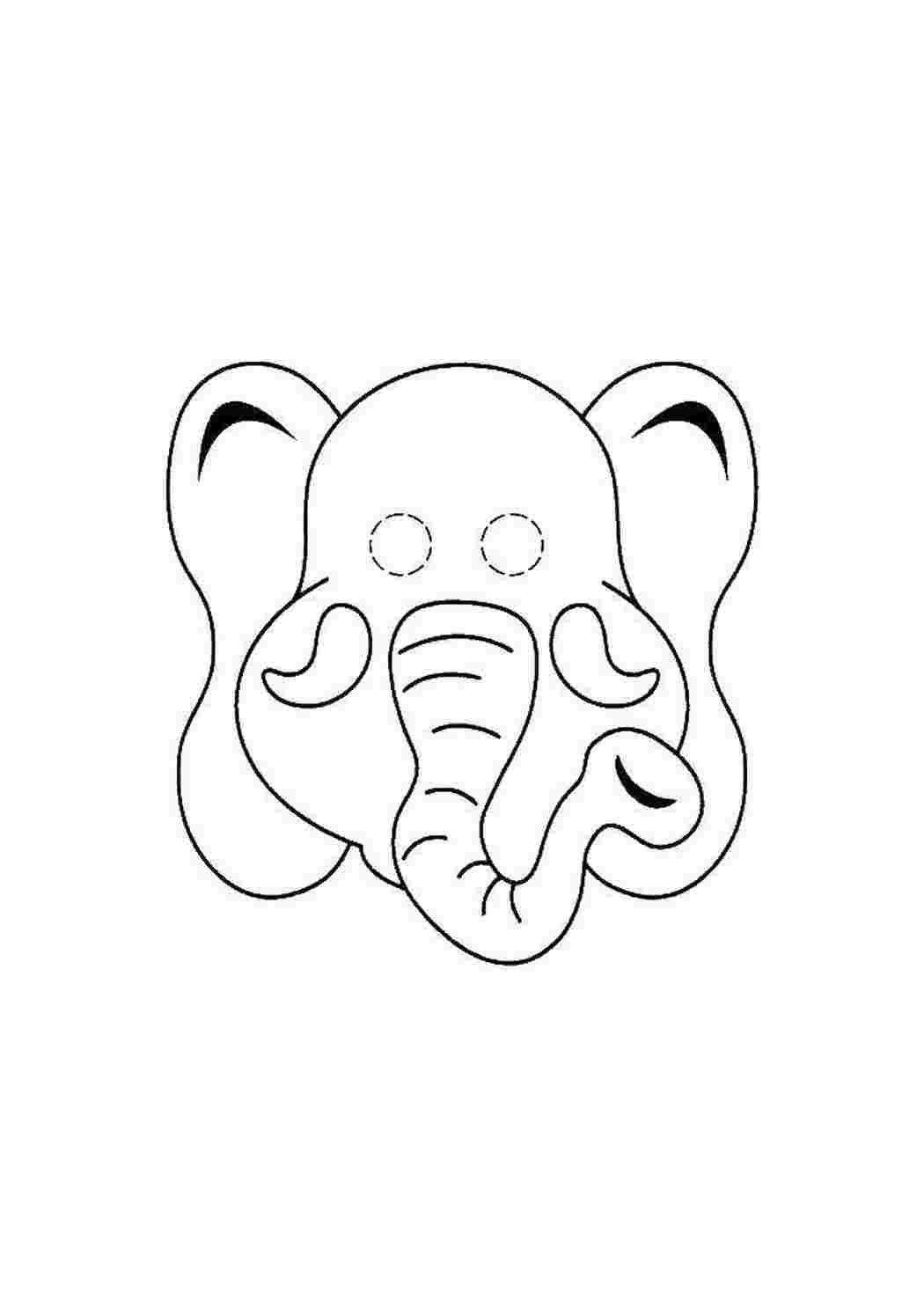 Раскраска Слоник