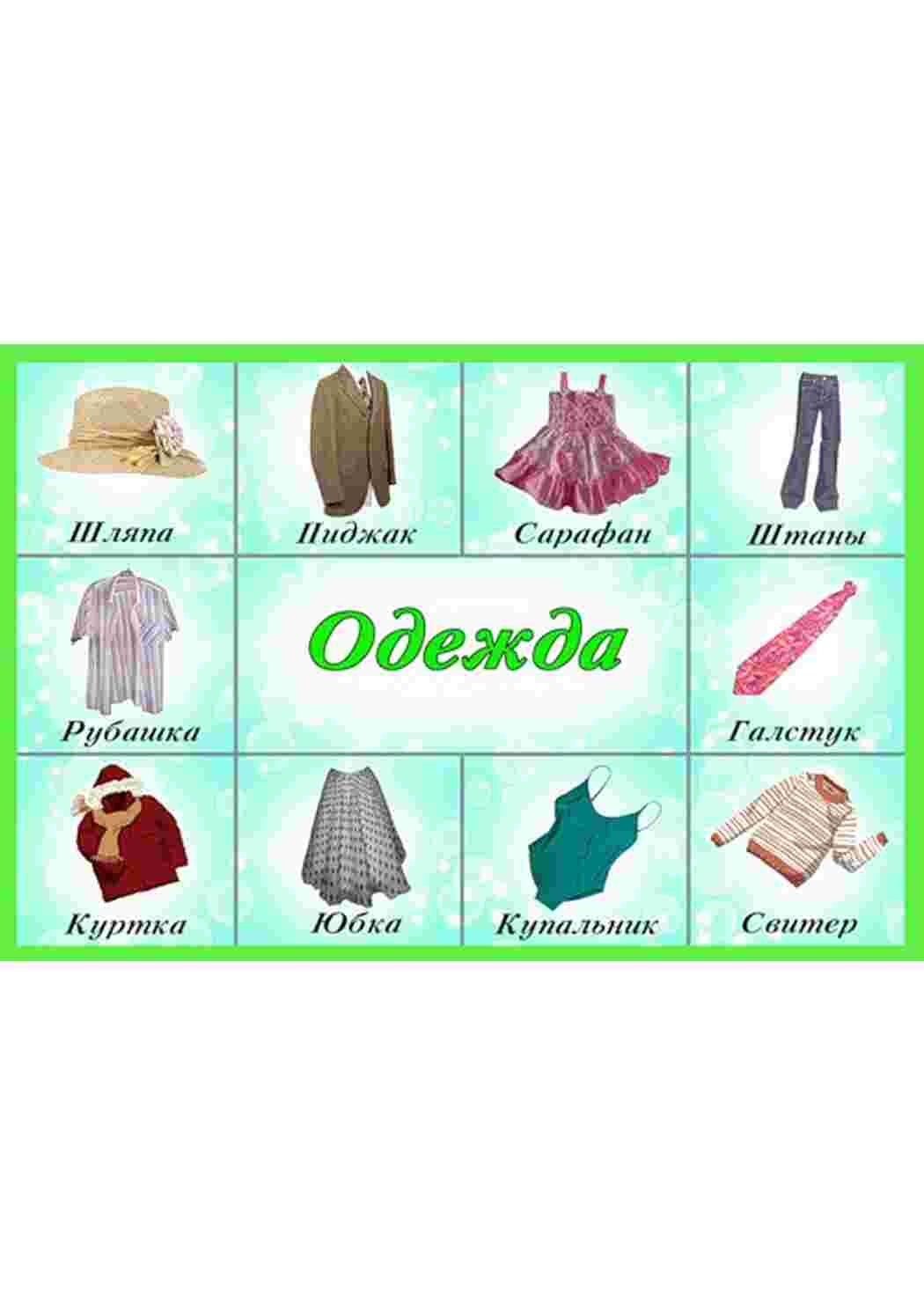 Раскраска картки одяг