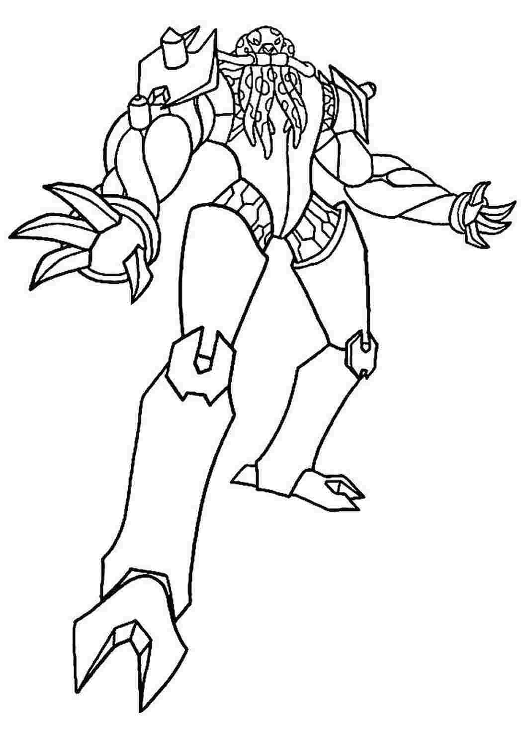 Раскраска Розфарбування за мультфільмом Бен Тен мультфільми про інопланетян