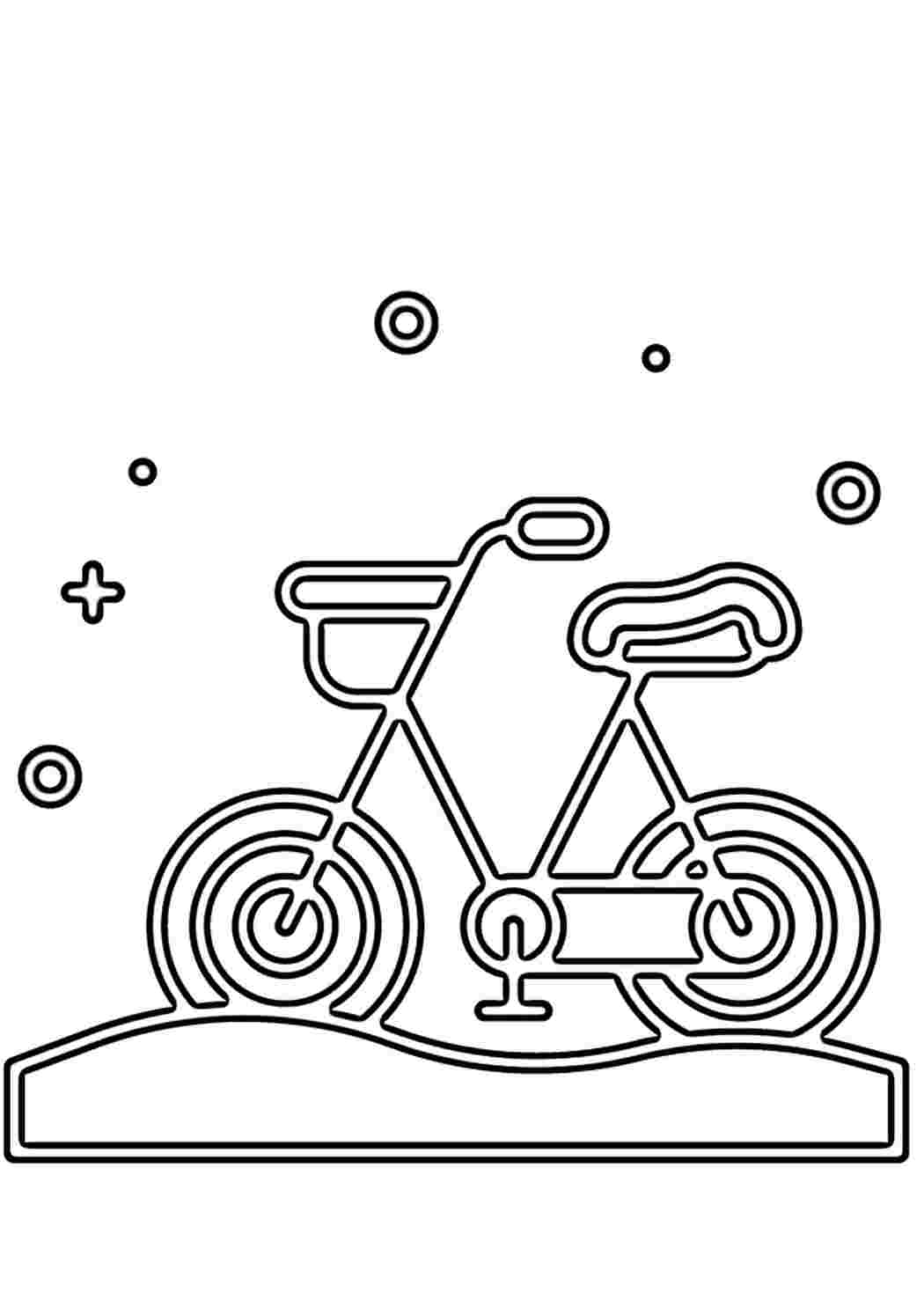 Раскраска Гарні розмальовки Гарна картинка з двоколісним транспортом