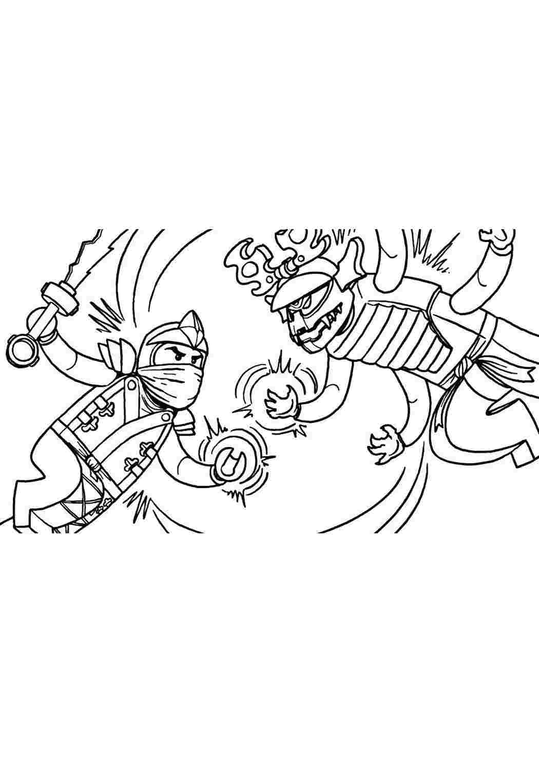 Раскраска Ніндзя з конструктора Лего