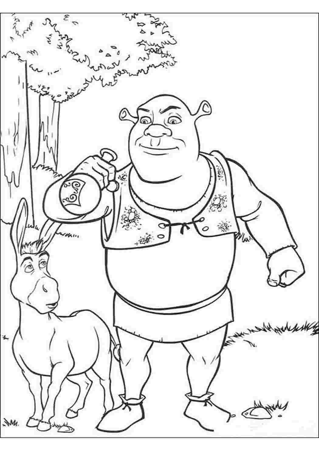 Раскраска Мультфільми Американські мультфільми Шрек