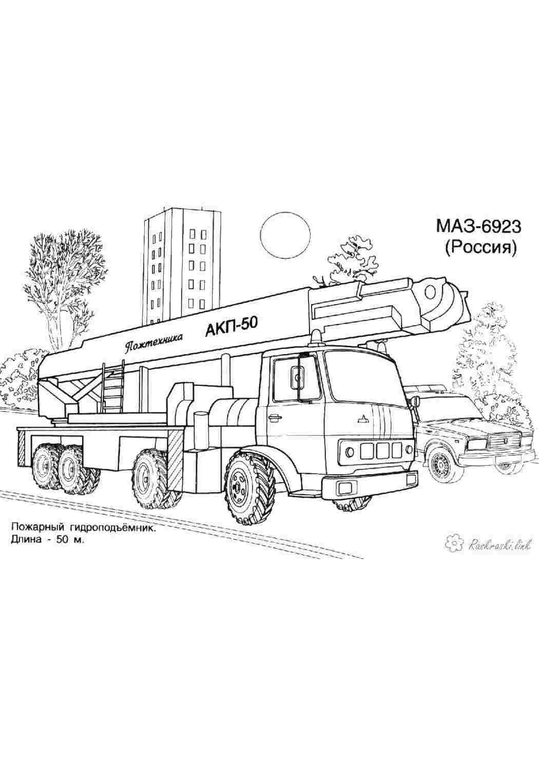 Раскраска Maz 6923