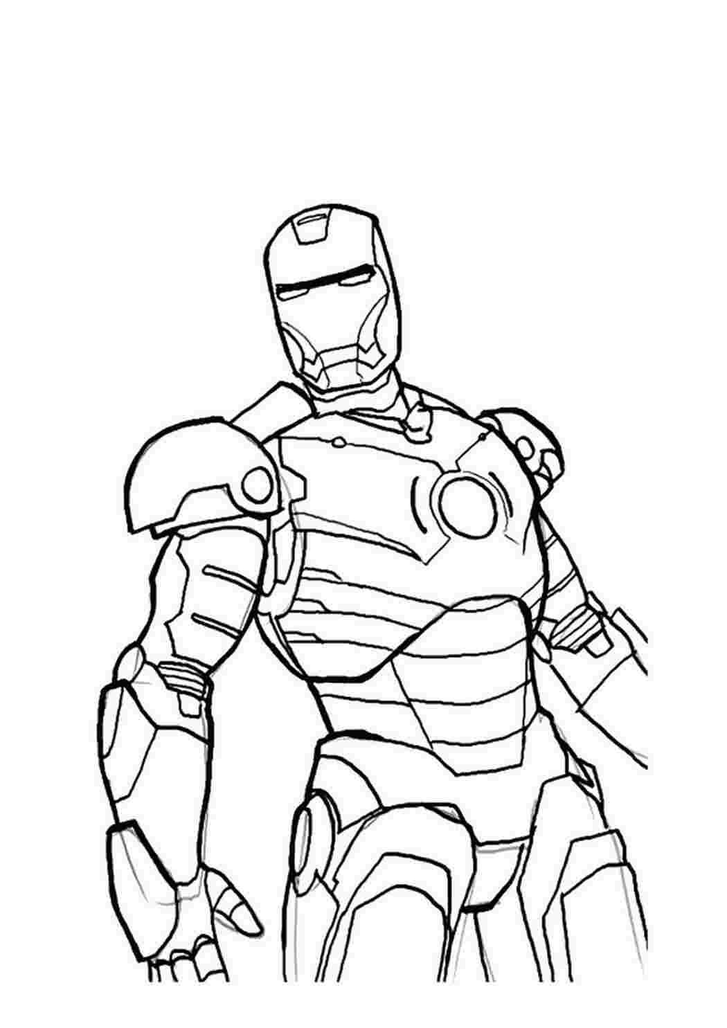 Раскраска Залізна Людина розмальовка для хлопчиків супергерої