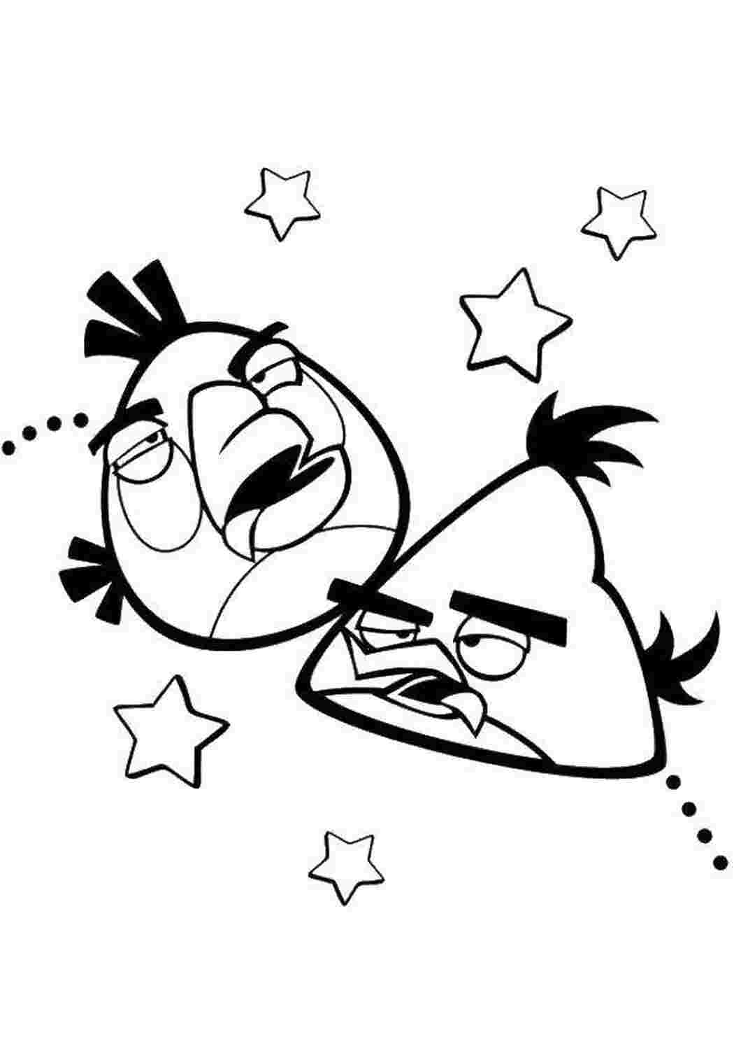 Раскраска Пташки з Angry Birds