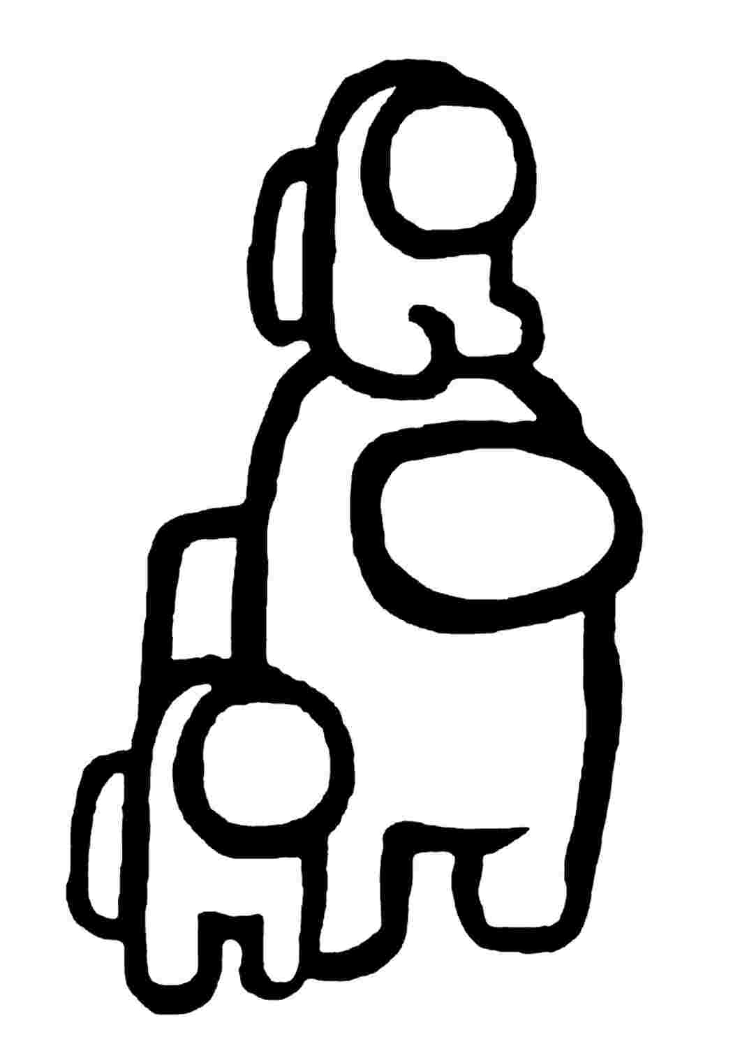 Раскраска Гарні розмальовки Великий персонаж і два маленьких