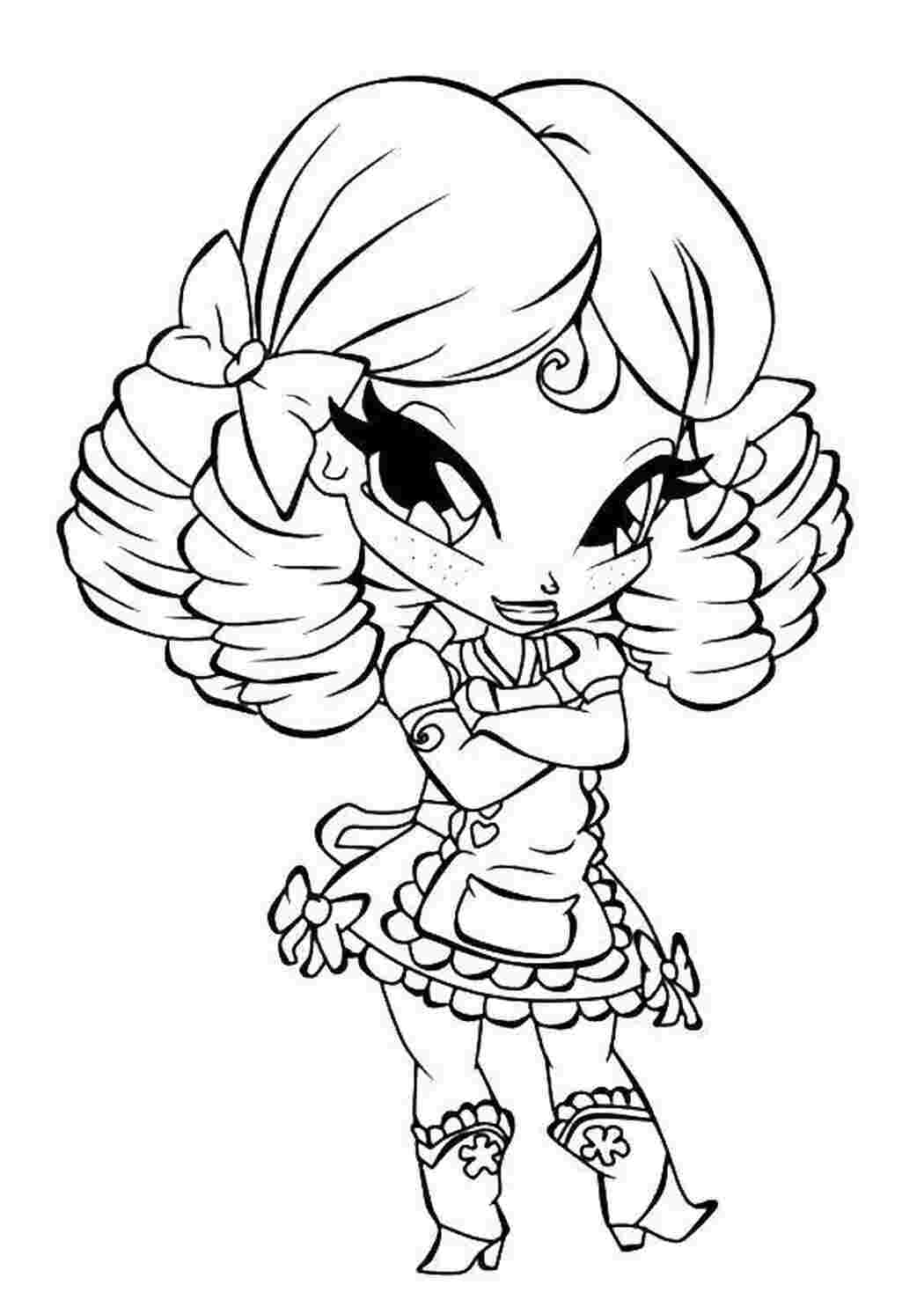 Раскраска Стелла з мультфільму Winx