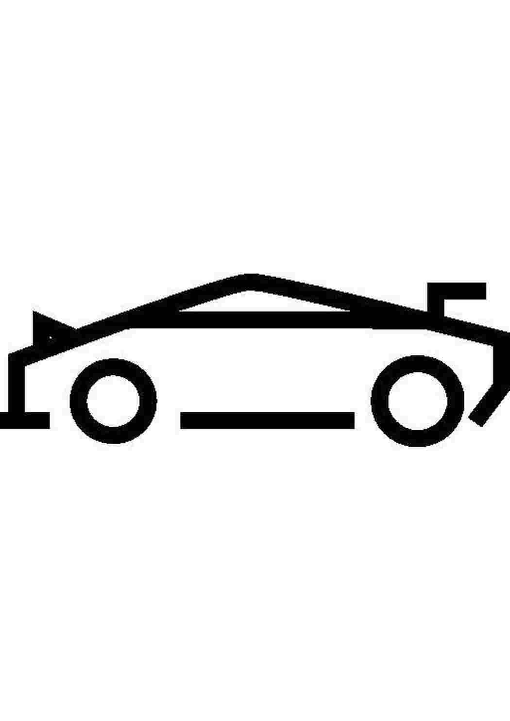Раскраска Контур спортивного автомобіля