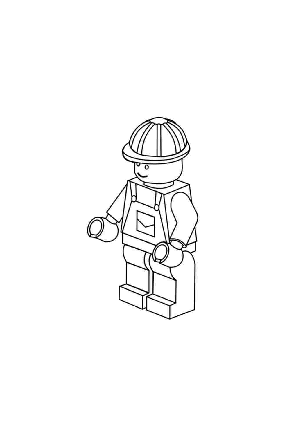 Раскраска хлопчики Лего