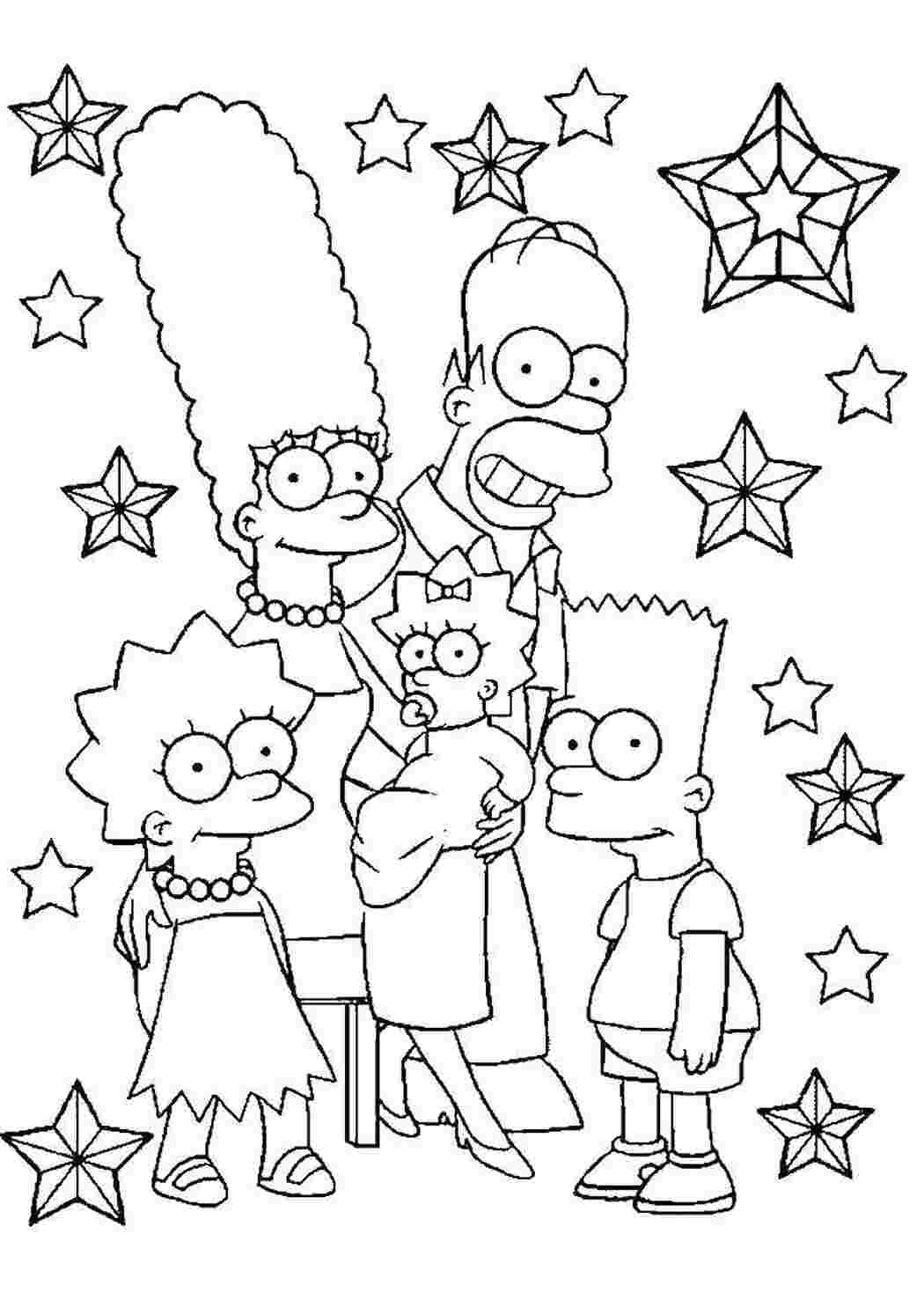Раскраска Сімпсони