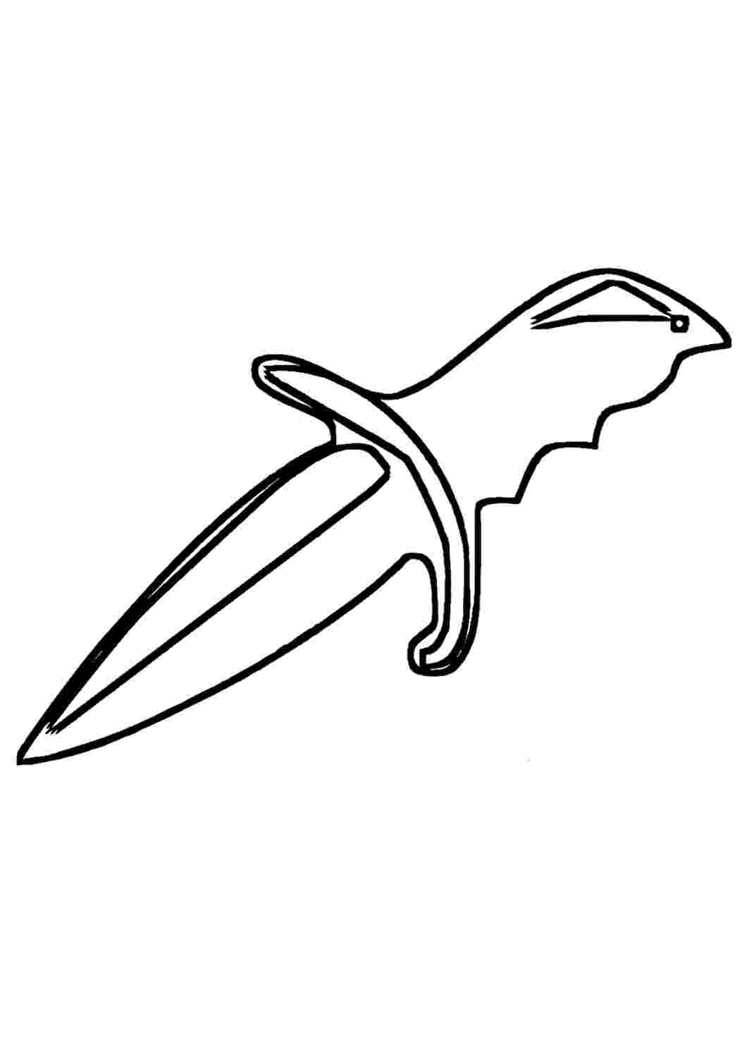 Раскраска розмальовки для дітей хлопчикам зброя ножі