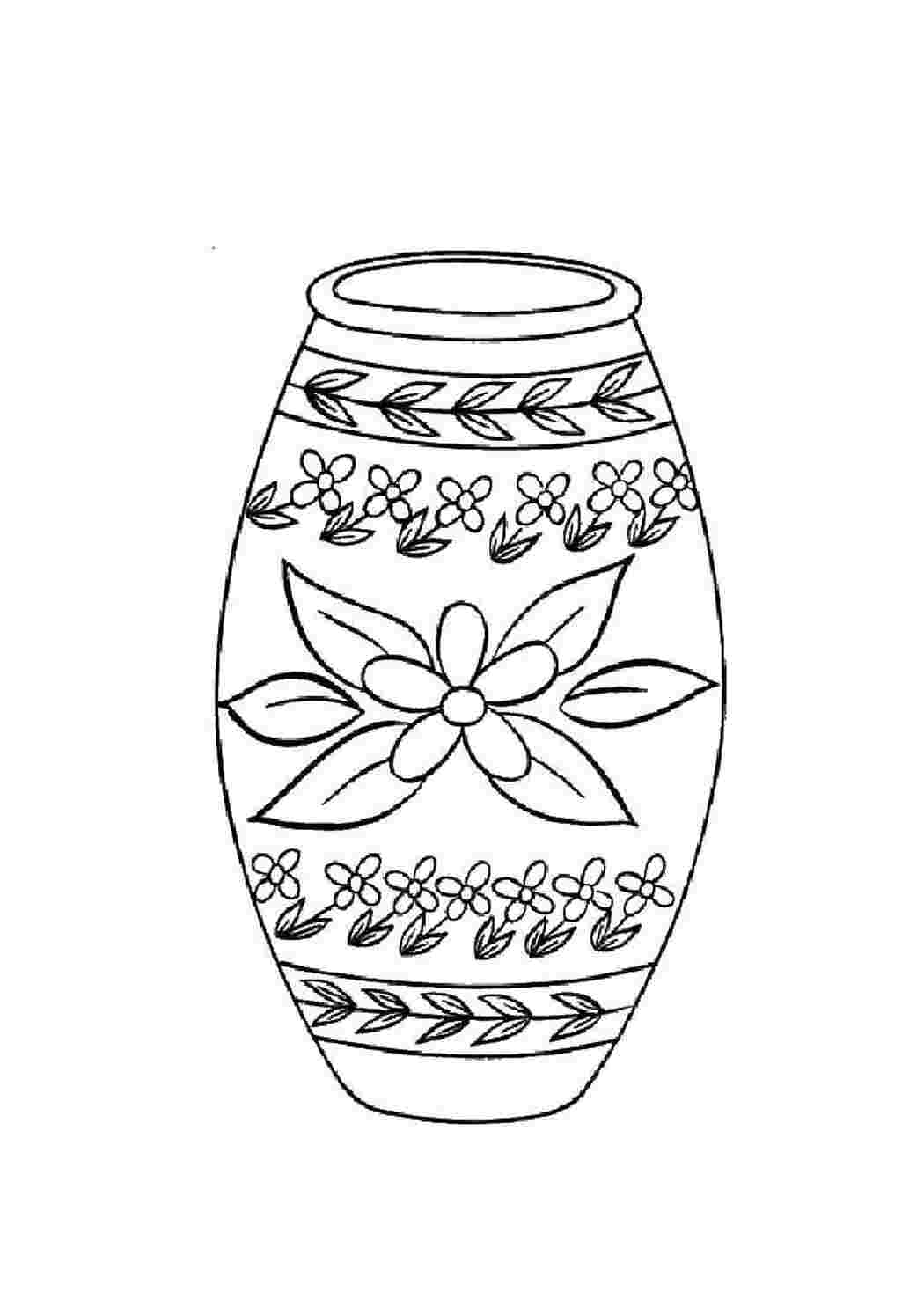 Раскраска ваза