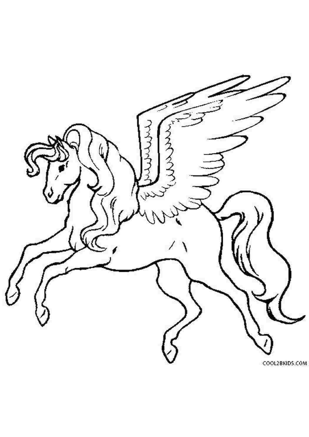 Раскраска Витончений Пегас