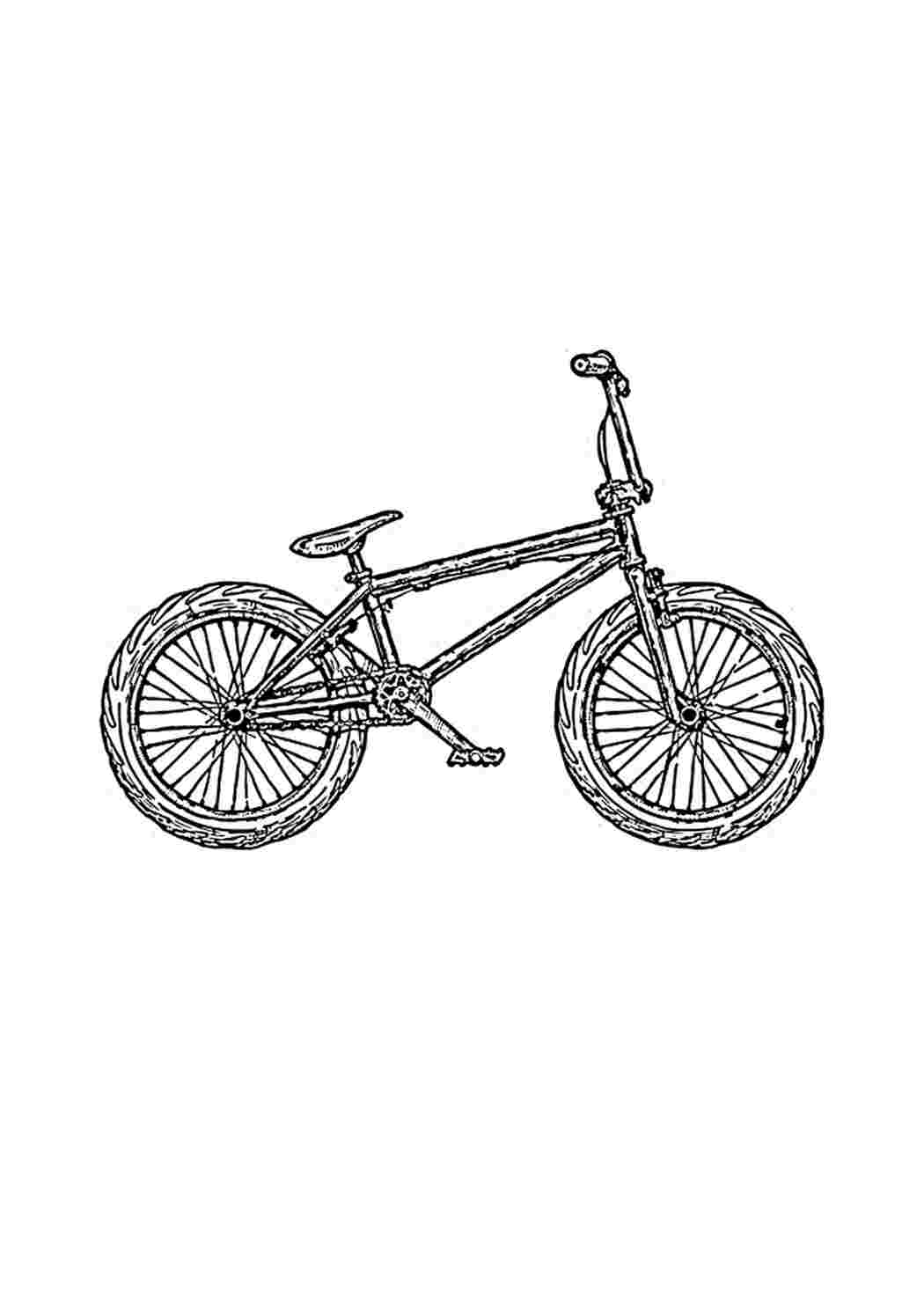 Раскраска Гарні розмальовки Велосипед для трюків BMX розмальовка