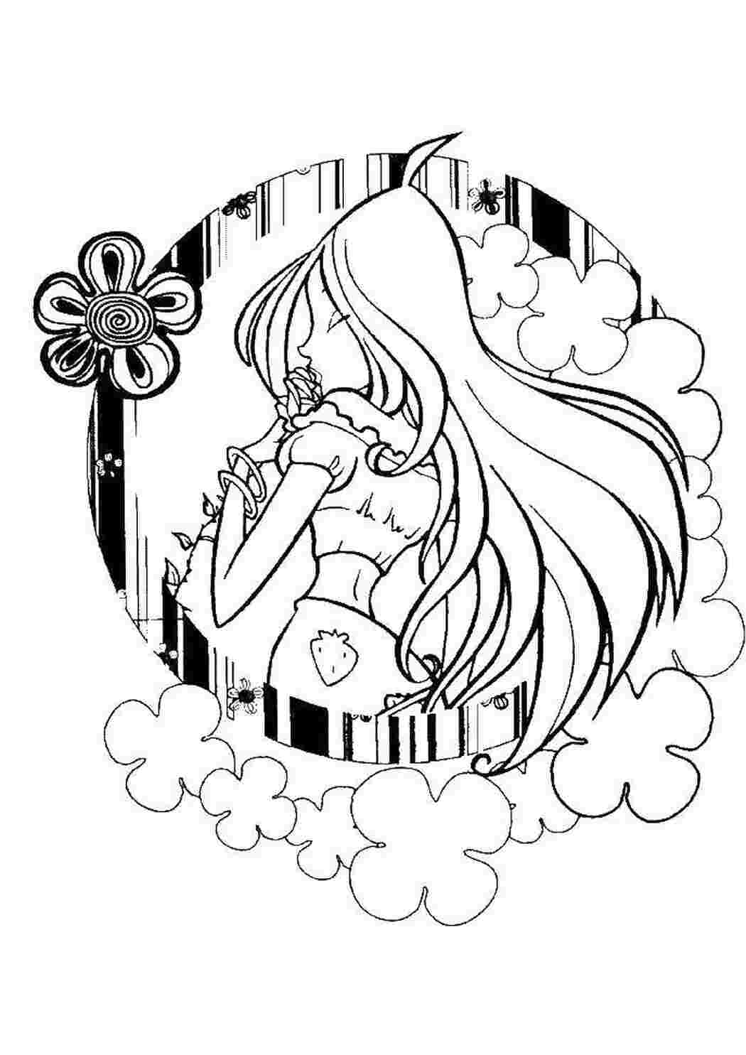 Раскраска Блум з мультфільму Winx