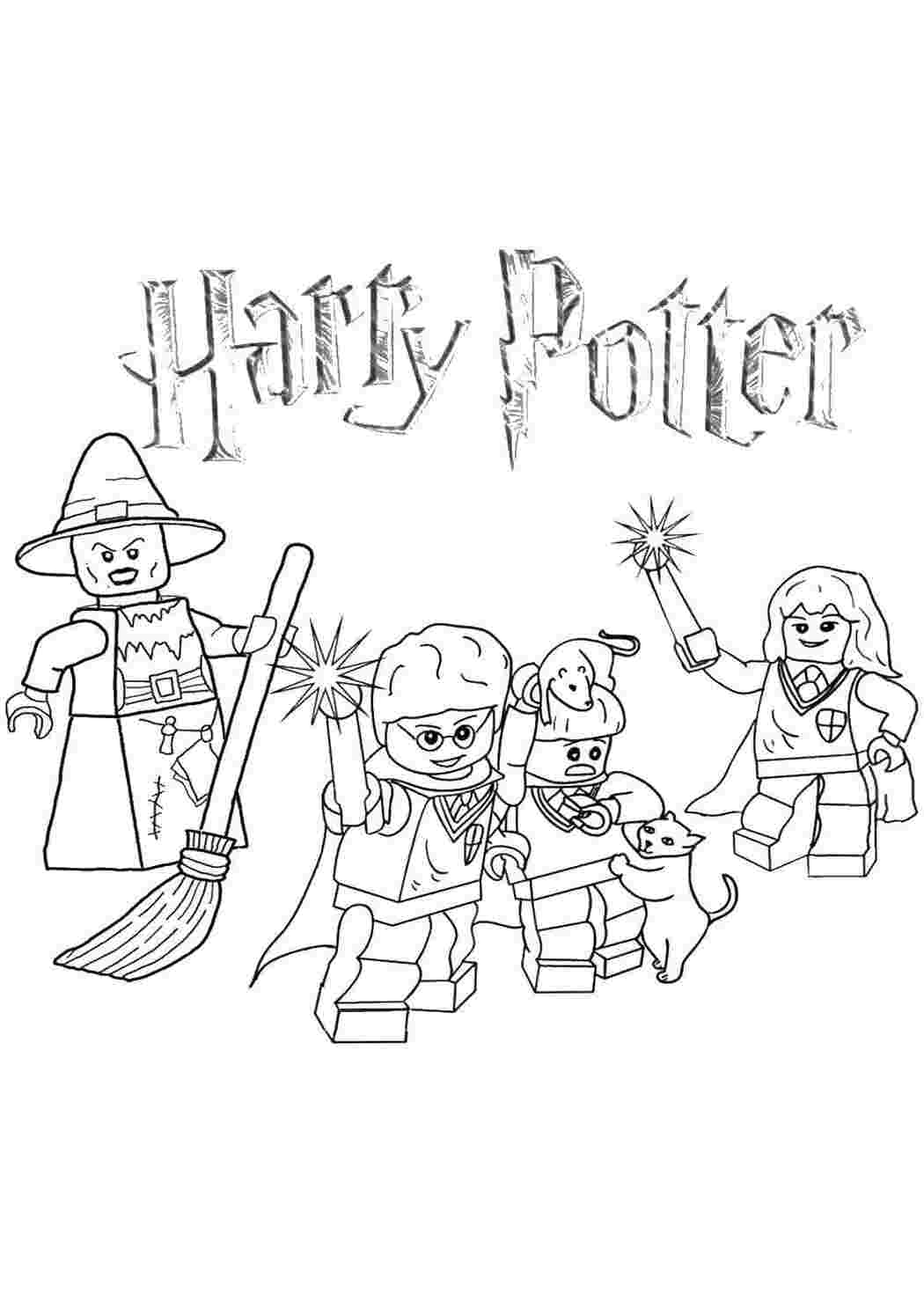Раскраска Гарні розмальовки Розфарбування Гаррі Поттер Лего персонажі