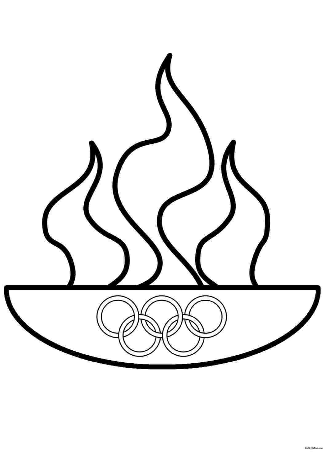 Раскраска Олімпійський вогонь