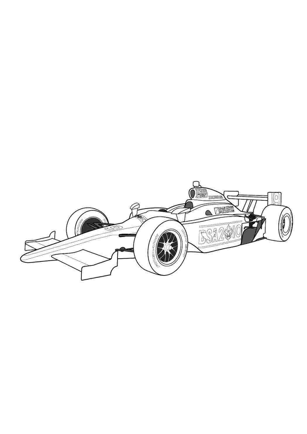 Раскраска гоночний автомобіль