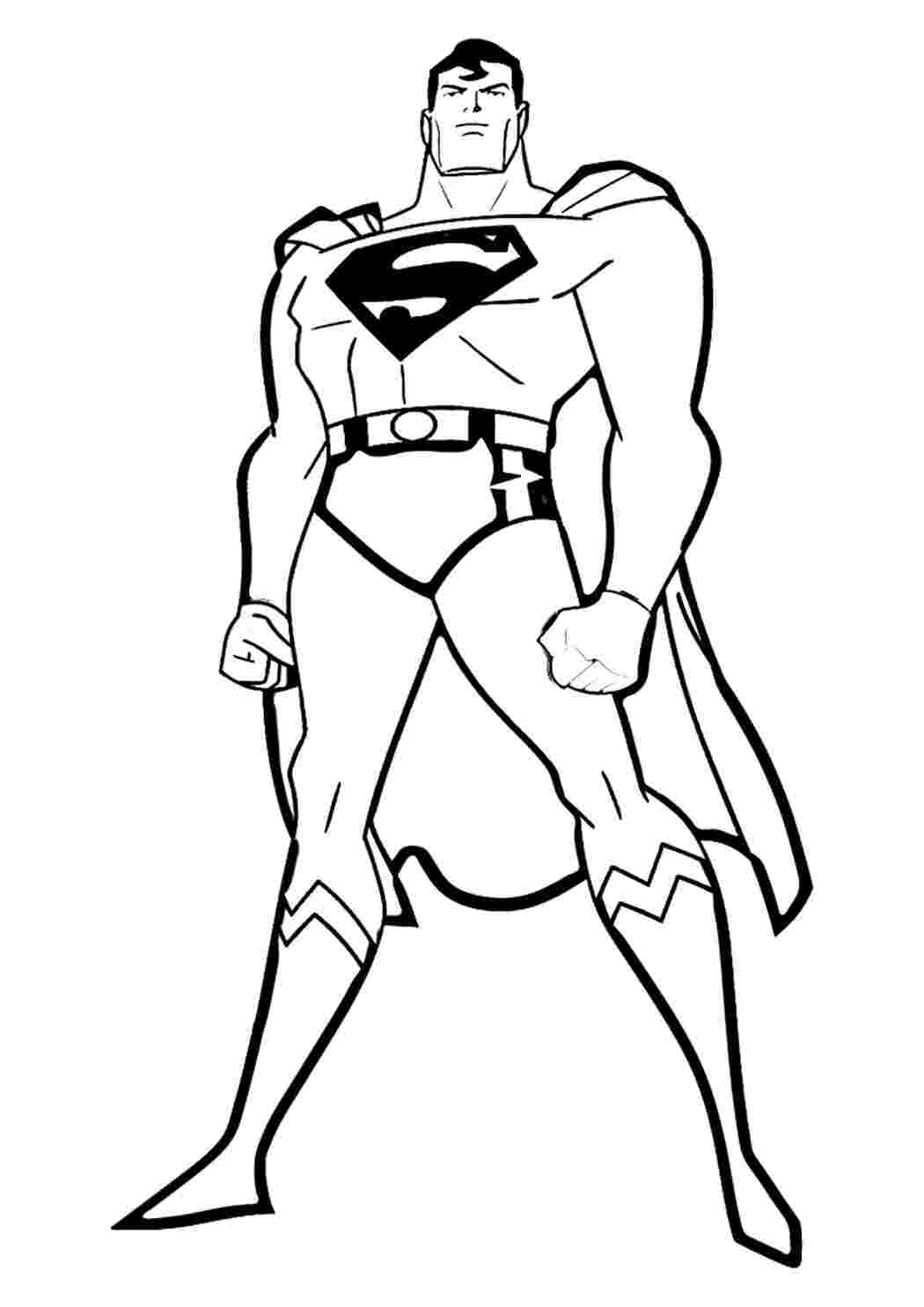 Раскраска Гарні розмальовки Супермен сильний супергерой