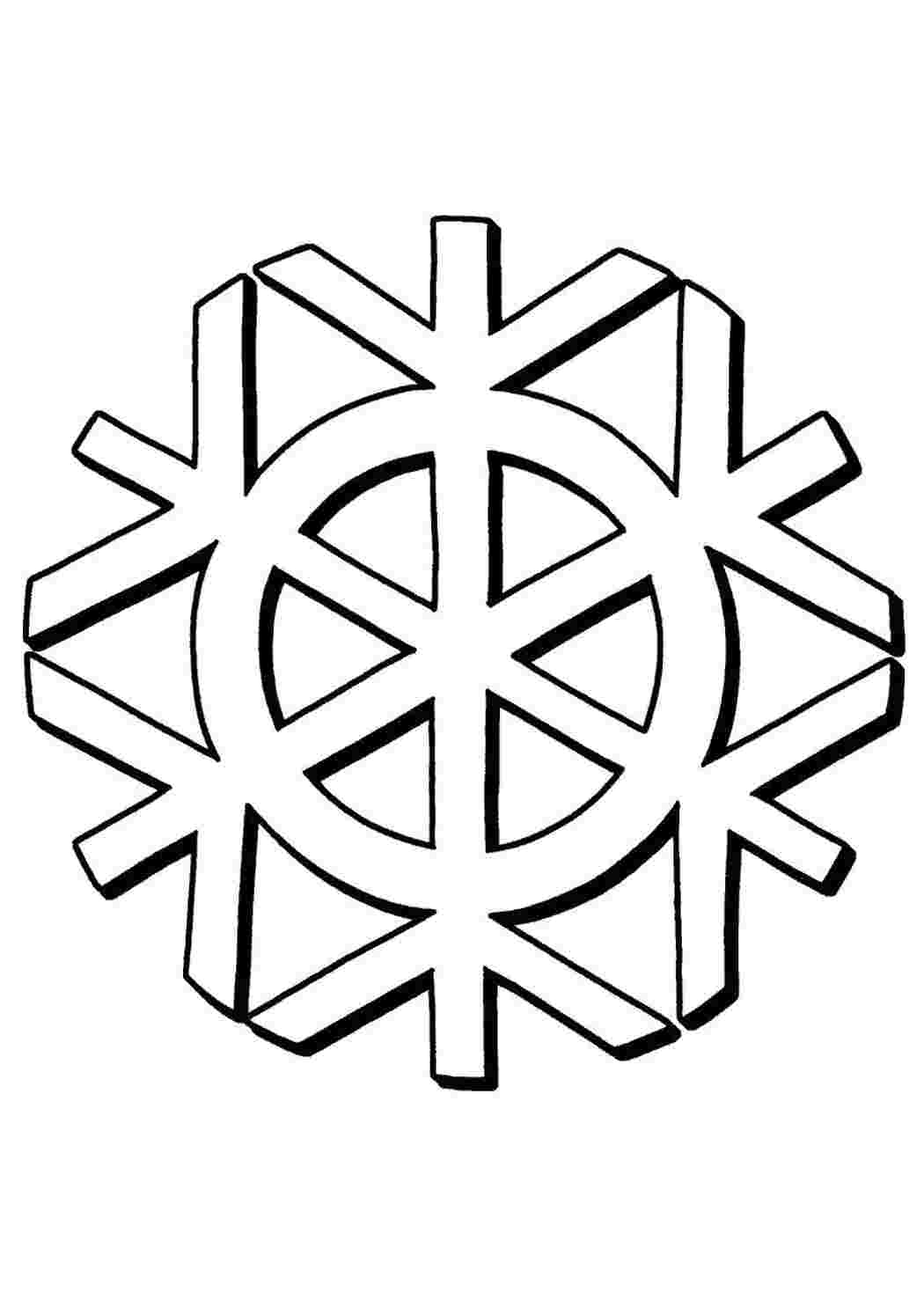Раскраска сніжинки